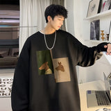 Men Hoodie Sweater Men's Spring and Autumn All-Matching Loose Casual