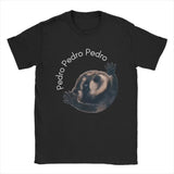 Vintage Pedro Raccoon T-Shirts for Men Crewneck Cotton