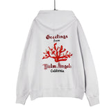 Palm Angle Hoodie Palm Angels Coral Letter Embroidered Hooded Couple