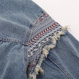 Men Denim Jacket Men's Clothing Washed and Worn Denim Jacket Coat