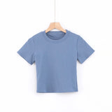 Women T-Shirt Women's T-shirt Summer round Neck Short Sleeves Short Top