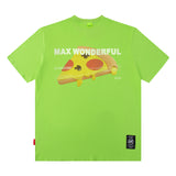 Men T Shirt Neckline Letter Print Casual Loose round Neck T-shirt Short Sleeve Men and Women