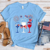 Women's Independence Day T Shirt round Neck Short Sleeve T-shirt Women's Top