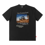 Men T Shirt West Coast T-shirt Letter Print Short-Sleeve Male Loose