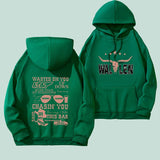 Graphic Letter Print Hoodie Plus Size Casual Kangar