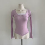 Women Long Sleeve Shirt Vest Long Sleeve Skinny Slimming Top