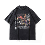 Men T Shirt Vintage Print Short Sleeves T-shirt Men's All-Match