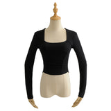 Women T-Shirt Long-Sleeved T-shirt Women's Autumn Slimming Top