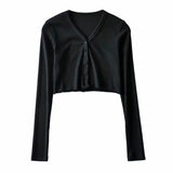 Women T-shirt Slim-Fit Short Long Sleeve T-shirt