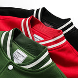 Varsity Jacket Vintage Stand Collar Baggy Coat Men