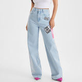 Women Cargo Pants Jeans Spring and Autumn Women Straight-Leg Pants
