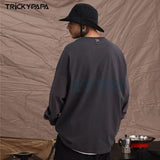 Men Long Sleeve Shirt Letter Printed Long Sleeve T-shirt Men's Loose Casual