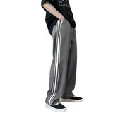 Men Sweatpants Striped Casual Pants Loose Drooping Straight-Leg Pants