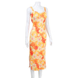 Women's Desses Printed Suspender Skirt Dress Women