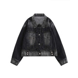 Unisex Jacket Autumn Gradient Denim Coat Women's Clothing