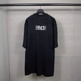 Men T-shirts LOGO washed and worn old T-shirts trendy half sleeves