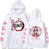 Popular Anime Print Hoodies Demon Slayer Blade Warm Fleece