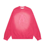 Men Hoodie Letter Print Sweatshirt Men's Spring and Autumn round Neck Long Sleeve Casual Loose