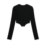 Women Long Sleeve T-Shirt Women's Slim Print Short