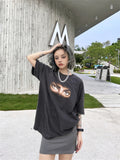 Vintage Jackson eye print retro old oversized T-shirt