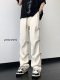 Men Sweatpants Summer Vibe Loose Wide Leg Casual Trousers