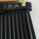 Women's Skirt Spring and Autumn Korean Skirt Women's Leather