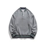 Men Hoodie Sweater Men's Autumn Loose Fashion Brand Baseball Collar Coat