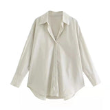 Women T-Shirt Spring Loose Casual Shirt Long Sleeve