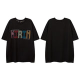 Men T Shirt Rhinestone Hot Fixed Short Sleeve T-shirt Men's Summer Fashion Brand Loose