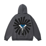 Men Hoodie Loose Casual Hooded Zipper Coat Autumn and Winter