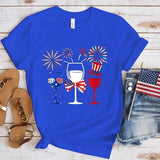 Women's Independence Day T Shirt round Neck Short Sleeve T-shirt Women's Top