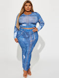 Women Co-Ord Set Women's Autumn Printing Fashion Slim Printing