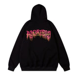 Men Hoodie Flame Printed Hoodie Casual Loose Pullover Top