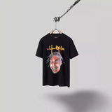 Mens T-shirts Travis Scott Cactus Jack x Utopia Utopia Flame Hound Short Sleeve T-Shirt