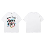Men T Shirt Vintage Angel Print Short-Sleeved T-shirt Men and Women Ins Style Couple