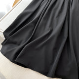 Women Skirt Summer Vintage Artistic Mid-Length Pleated Skirt