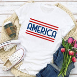 Women's Independence Day T Shirt Short Sleeve T-shirt Women's Fashion Loose