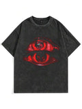 Loose Fit Men's Letter Print Round Neck