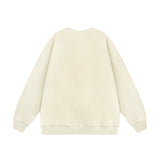 Men Hoodie Flocking Embroidered Lamb Animal Loose Sweater