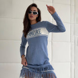 Women's Desses Knitted Dress Autumn Women's Long Sleeve