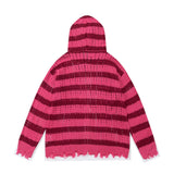 Women Sweater Hooded Knit Cardigan Women's Loose Casual Sun-Proof Coat