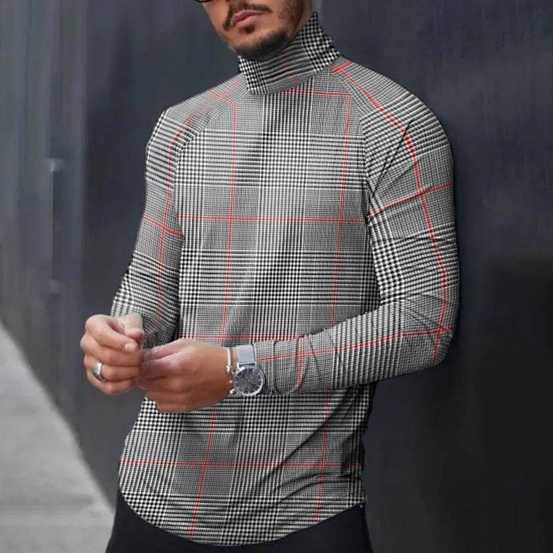 Men T Shirt Men's Long-Sleeved T-shirt Autumn Fashion Slim Fit