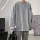 Men Hoodie Three-Dimensional Sweater Men's Hong Kong Style Autumn and Winter Loose round Neck Design Sense