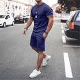 Men Co-Ords Summer Men's Solid Color Suit Casual