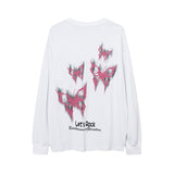 Men Long Sleeve Shirt Graffiti Printing Fried Color Bottoming Long Sleeve T-shirt Men's Loose All-Match Couple
