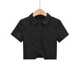 Women Skirt Women's Summer Polo Collar Short Sleeve Top and Skirt