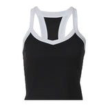Women Halter Tops Summer Fashion Slim Fit Midriff-Baring Sleeveless Top