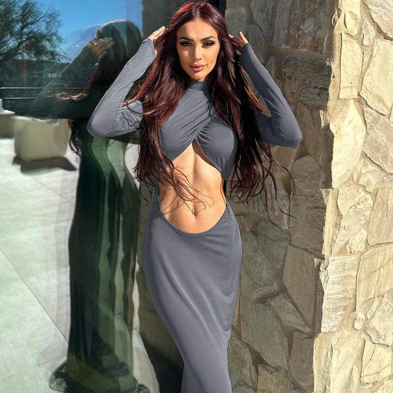 Women Dresses Long Dress Winter Women's Clothing Long Sleeve Sexy Dress