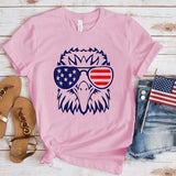 Women's Independence Day T Shirt round Neck Short Sleeve T-shirt Women's Top