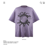 American vintage street T-shirt pure cotton retro men's and women's summer loose
